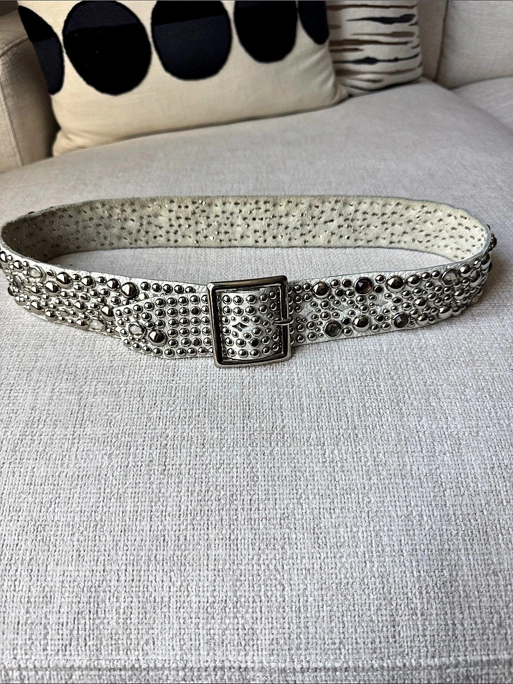 Studded Silver-Tone Belt